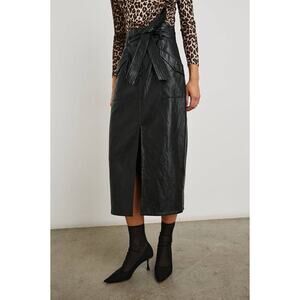 Rails Edem Faux Leather Midi Skirt in Black M